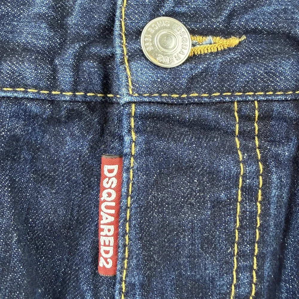 Dsquared2 Jeans Mens 36x34 50 Slim Dark Wash Skinny Denim Pants Italy S71LB0334